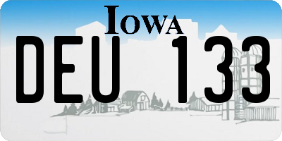 IA license plate DEU133
