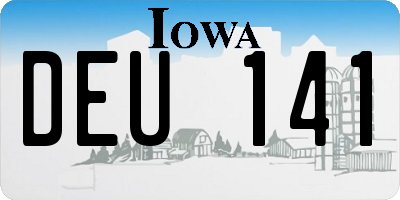 IA license plate DEU141