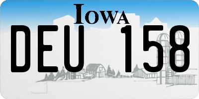 IA license plate DEU158