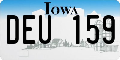 IA license plate DEU159