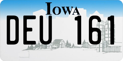 IA license plate DEU161