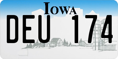 IA license plate DEU174