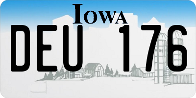 IA license plate DEU176