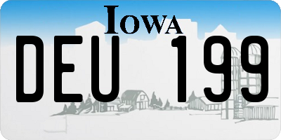 IA license plate DEU199