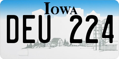 IA license plate DEU224