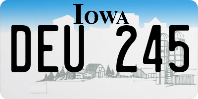 IA license plate DEU245