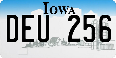 IA license plate DEU256