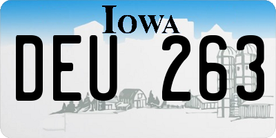 IA license plate DEU263