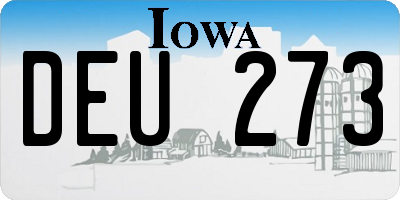 IA license plate DEU273