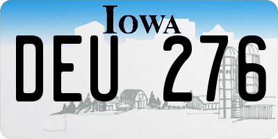 IA license plate DEU276
