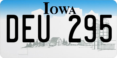 IA license plate DEU295