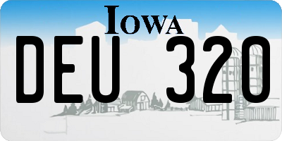 IA license plate DEU320