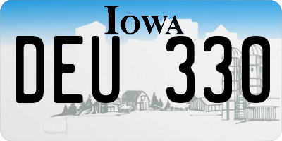 IA license plate DEU330