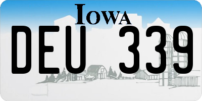 IA license plate DEU339