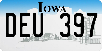 IA license plate DEU397
