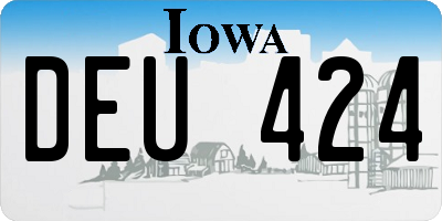 IA license plate DEU424