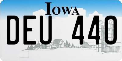 IA license plate DEU440