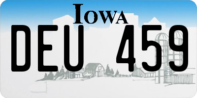 IA license plate DEU459
