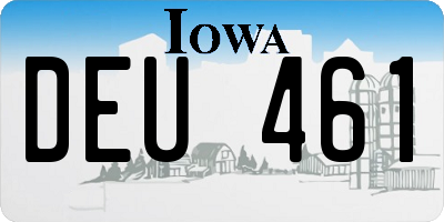 IA license plate DEU461