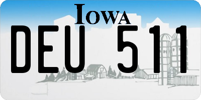 IA license plate DEU511
