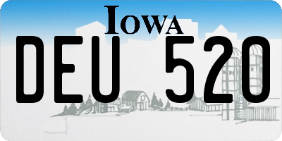 IA license plate DEU520
