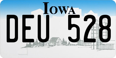 IA license plate DEU528