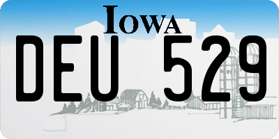 IA license plate DEU529