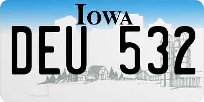 IA license plate DEU532
