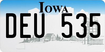 IA license plate DEU535