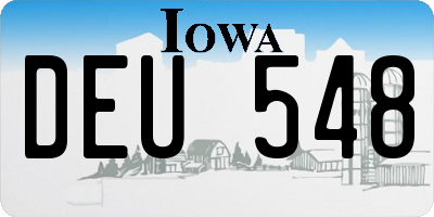 IA license plate DEU548
