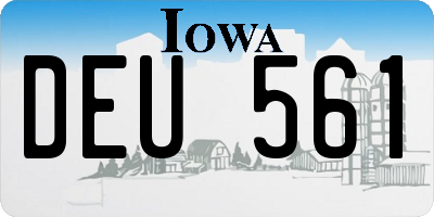 IA license plate DEU561