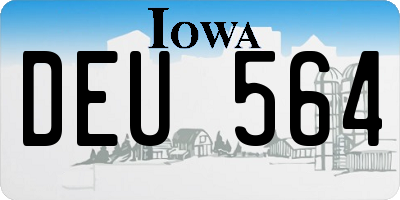 IA license plate DEU564