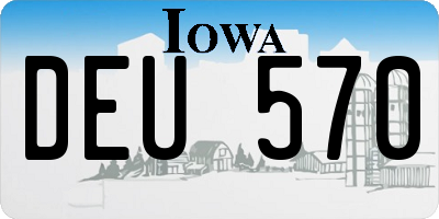 IA license plate DEU570
