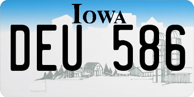 IA license plate DEU586