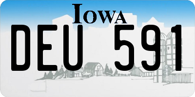 IA license plate DEU591