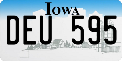IA license plate DEU595