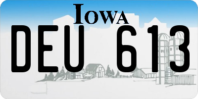 IA license plate DEU613