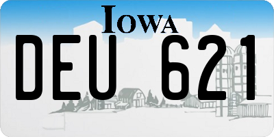 IA license plate DEU621