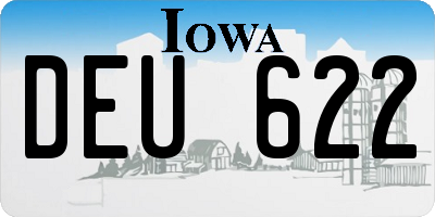 IA license plate DEU622