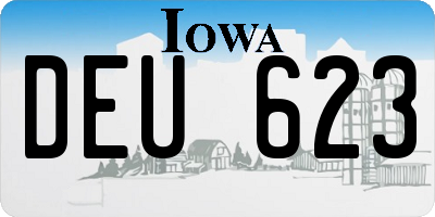 IA license plate DEU623