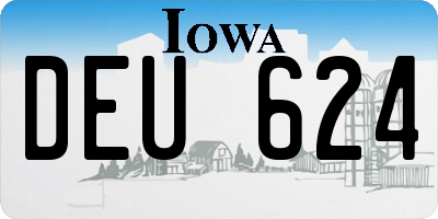IA license plate DEU624