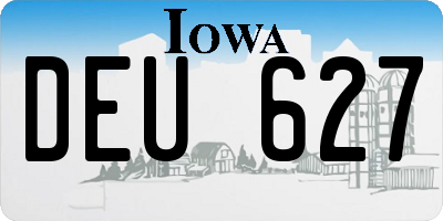 IA license plate DEU627