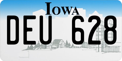 IA license plate DEU628