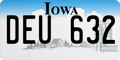 IA license plate DEU632
