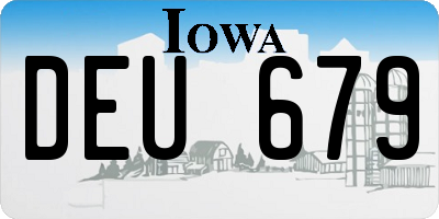 IA license plate DEU679