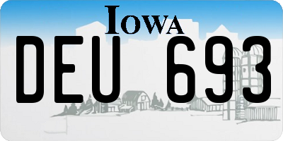 IA license plate DEU693