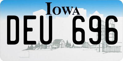 IA license plate DEU696