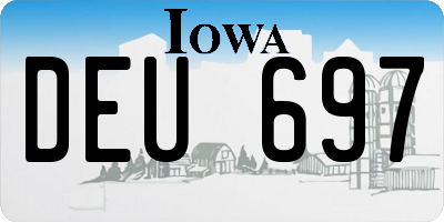 IA license plate DEU697