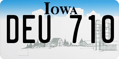 IA license plate DEU710