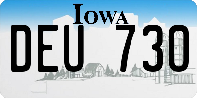 IA license plate DEU730